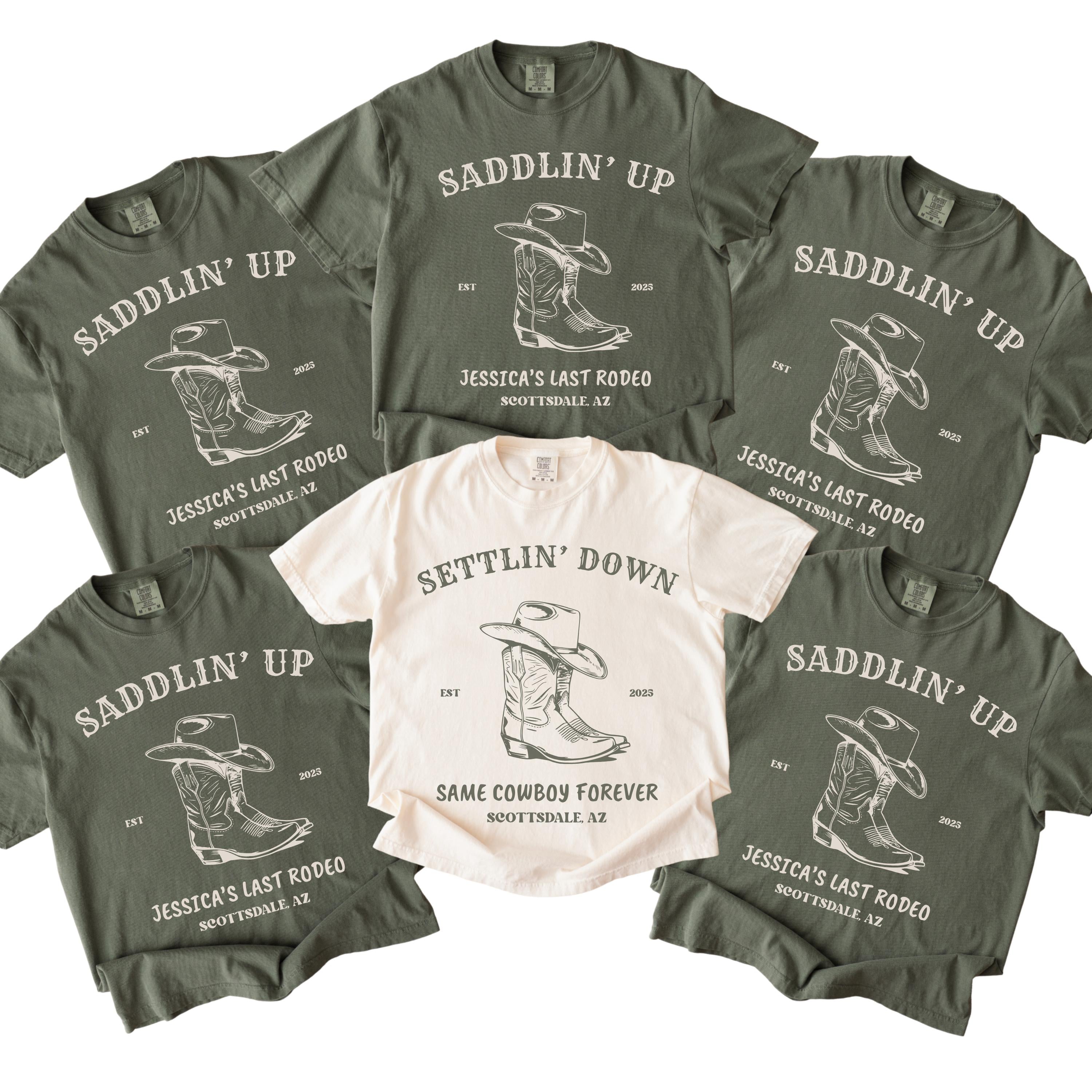 Custom Last Rodeo Bachelorette Tee: Cowgirl Bridal Party Shirt