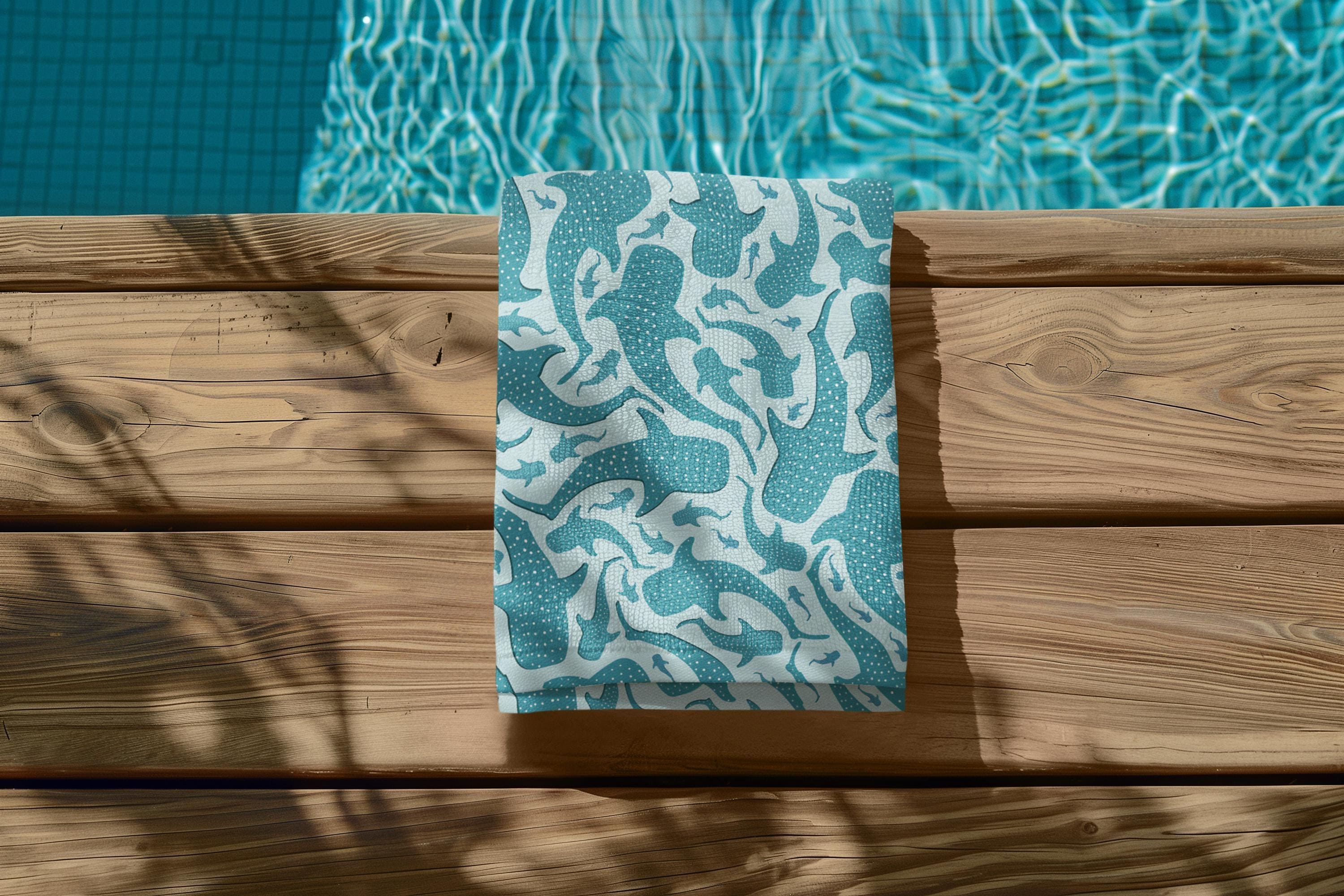 Whale Shark Summer Beach Towels: Polyester Poolside Accessory