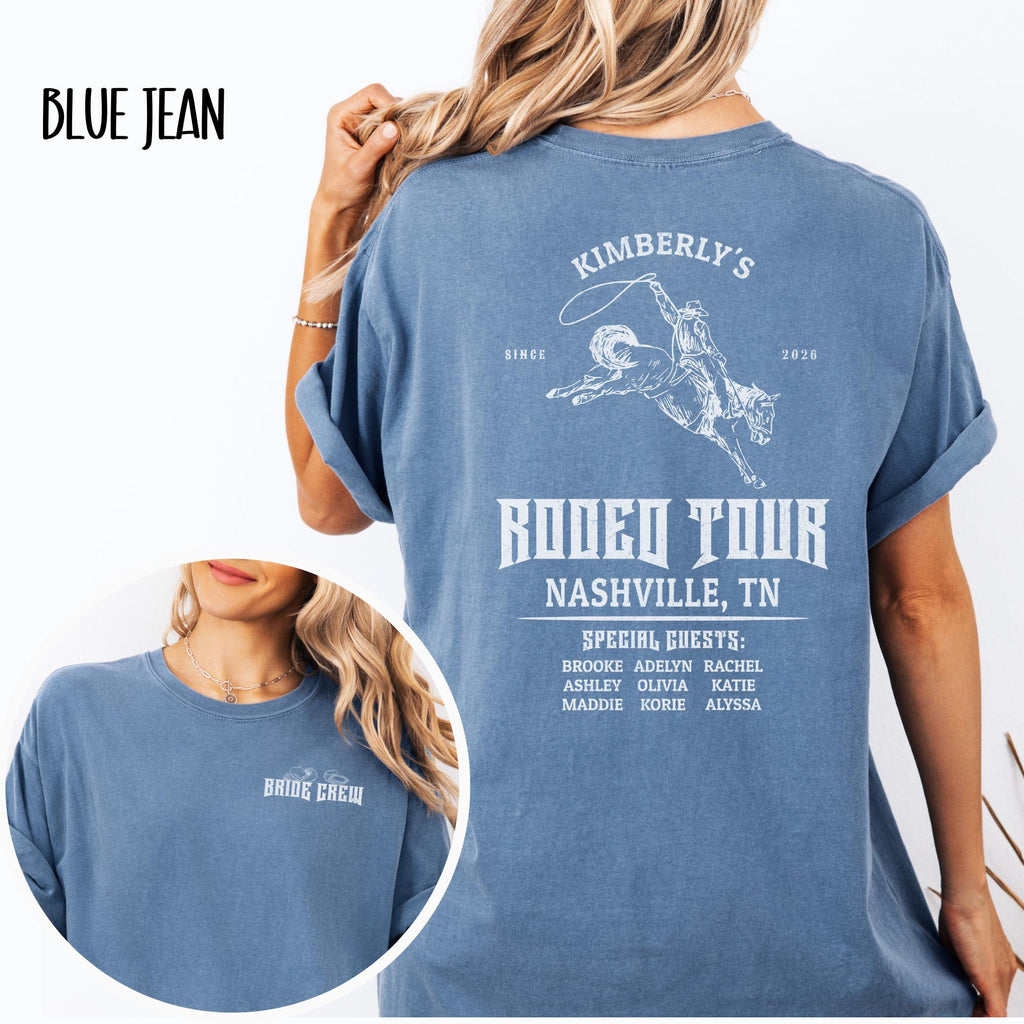 Custom Last Rodeo Bach Tour Bachelorette Party Shirt Comfort Colors Nashville Bachelorette Tour Shirt Country Bachelorette Cowgirl Bride Tee
