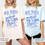 American Bachelorette Party Shirts, Red White and Blue Fourth of July Bachelorette Shirt, Custom Patriotic Crew Bride 4th of July Bach Club