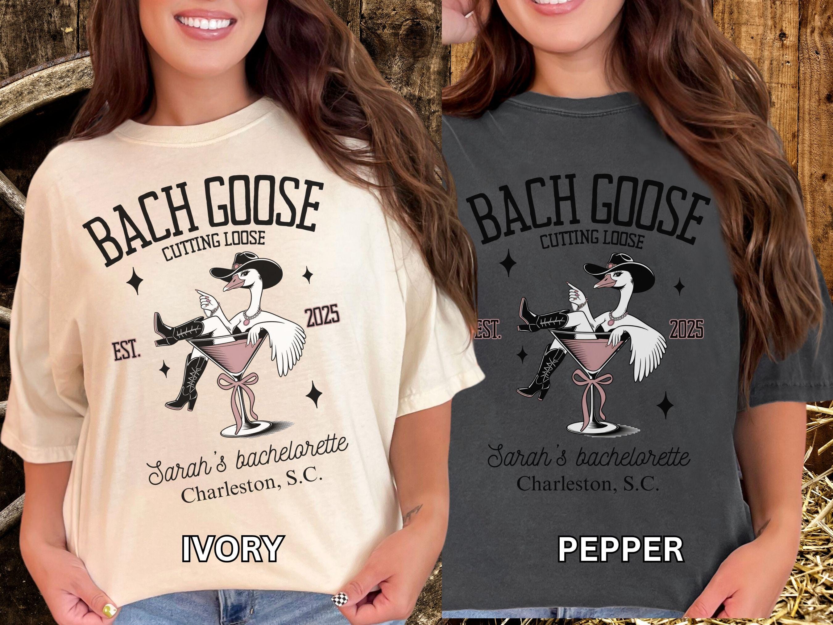 Comfort Colors bachelorette shirt,Personalized Bride Shirt,Bachelorette Shirt,Coquette Bow Bach Party,Bride Goose shirt,Bachelorette Goose