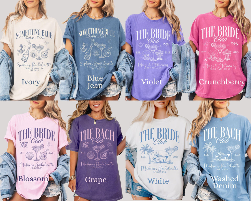 Bachelorette Party Shirts | Comfort Colors Girls Trip Shirts | Custom Bridesmaid Tees | The Bach Club