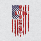 One Nation Under God Embroidery Design, USA Flag, Independence Day Machine Embroidery File, 4 Sizes, Instant Download Dst Pes Exp Jef Vp3