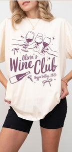 Bridal Wine Club Shirt Persoanlized Winery Bachelorette Party Tee Custom Wine Bach Club TShirt Vineyard Bridal Shower Merch Bride Wine Club