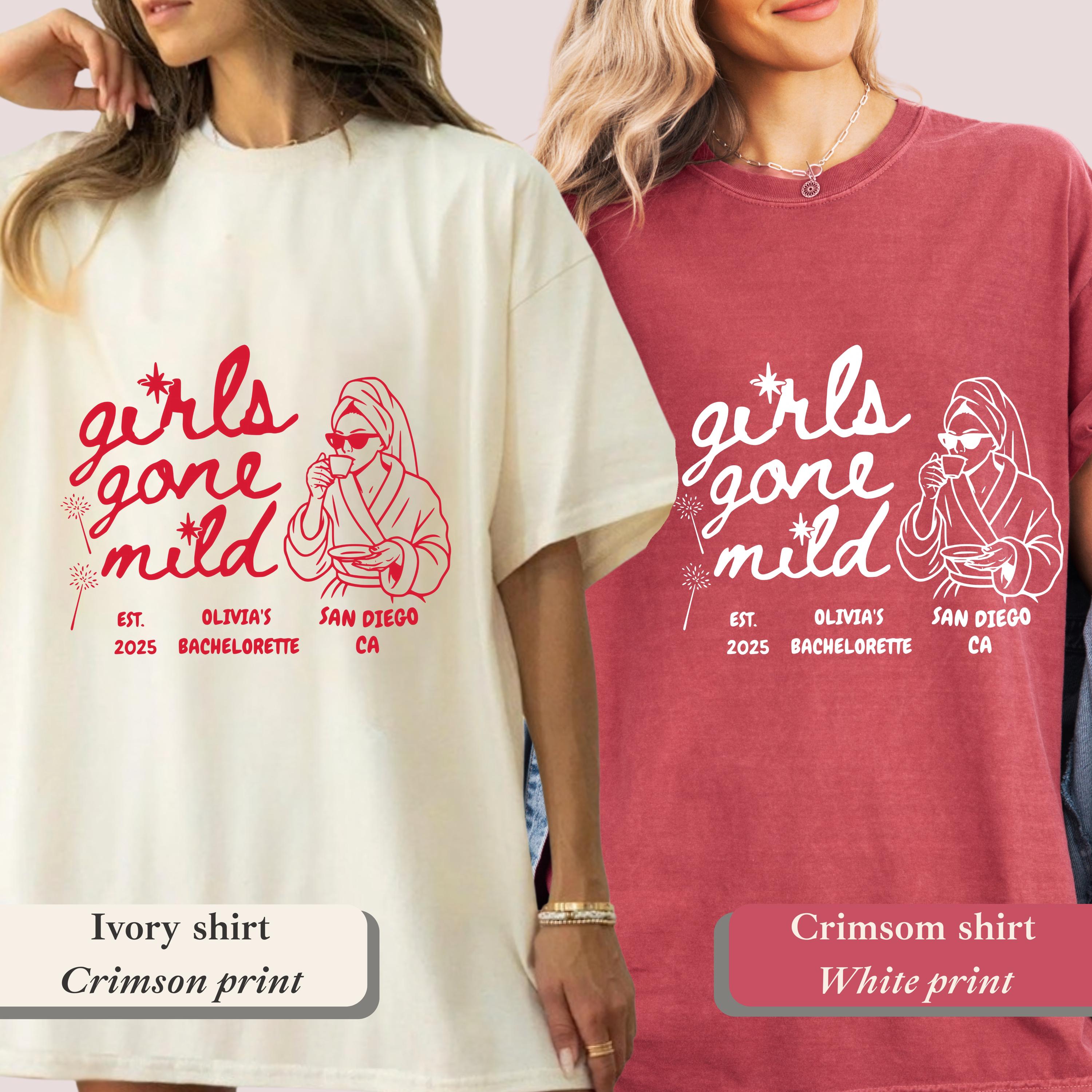 Girls Gone Mild Custom Bachelorette Shirt Spa Party PJS Weekend Girls Night