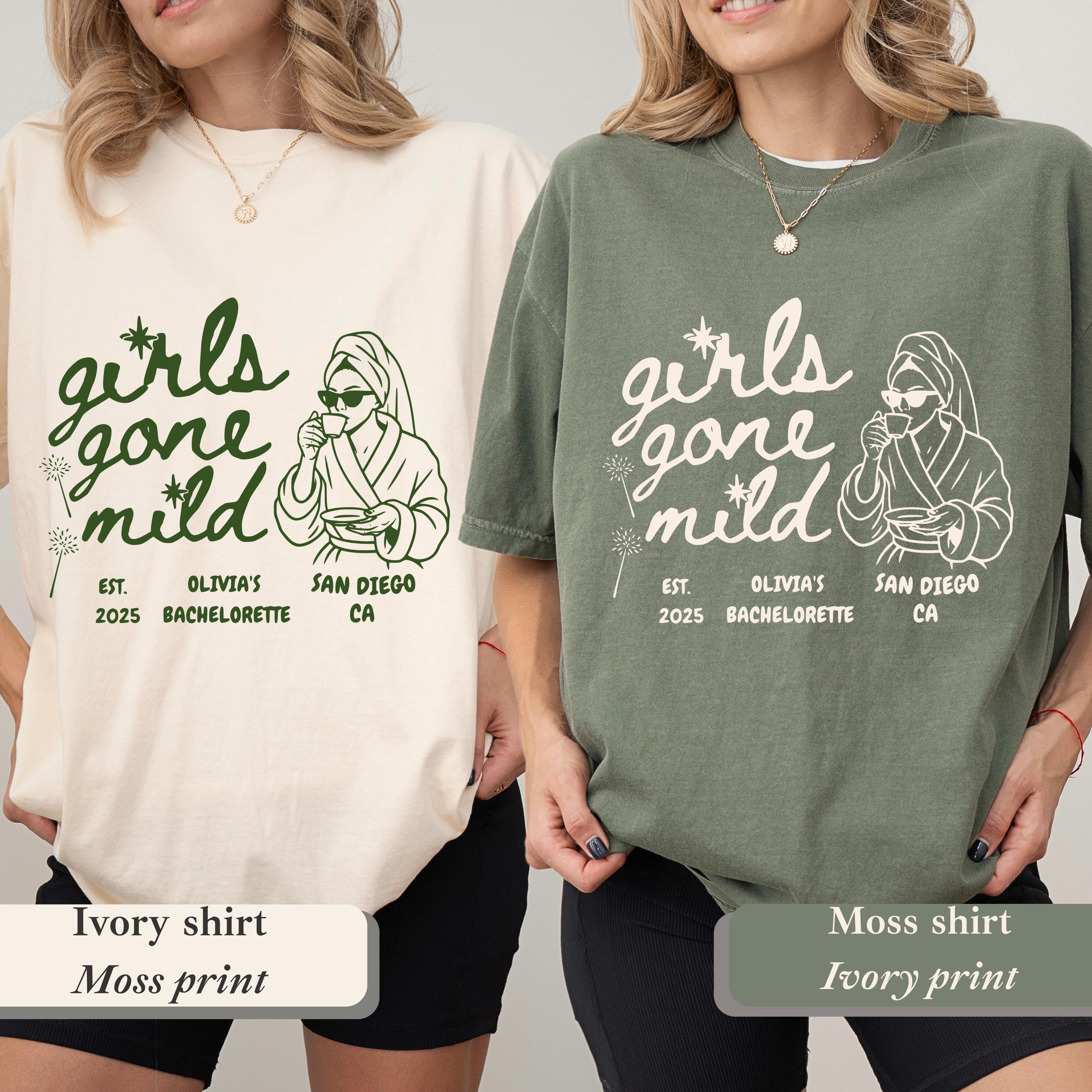 Girls Gone Mild Custom Bachelorette Shirt Spa Party PJS Weekend Girls Night