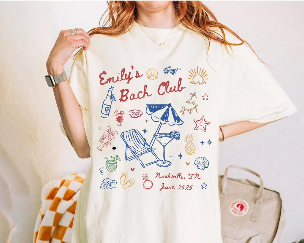 Custom Beach Bachelorette Shirt, Coastal Bachelorette Shirts, Last Splash Bachelorette Shirts, Comfort Colors Bach Club Bachelorette Shirt
