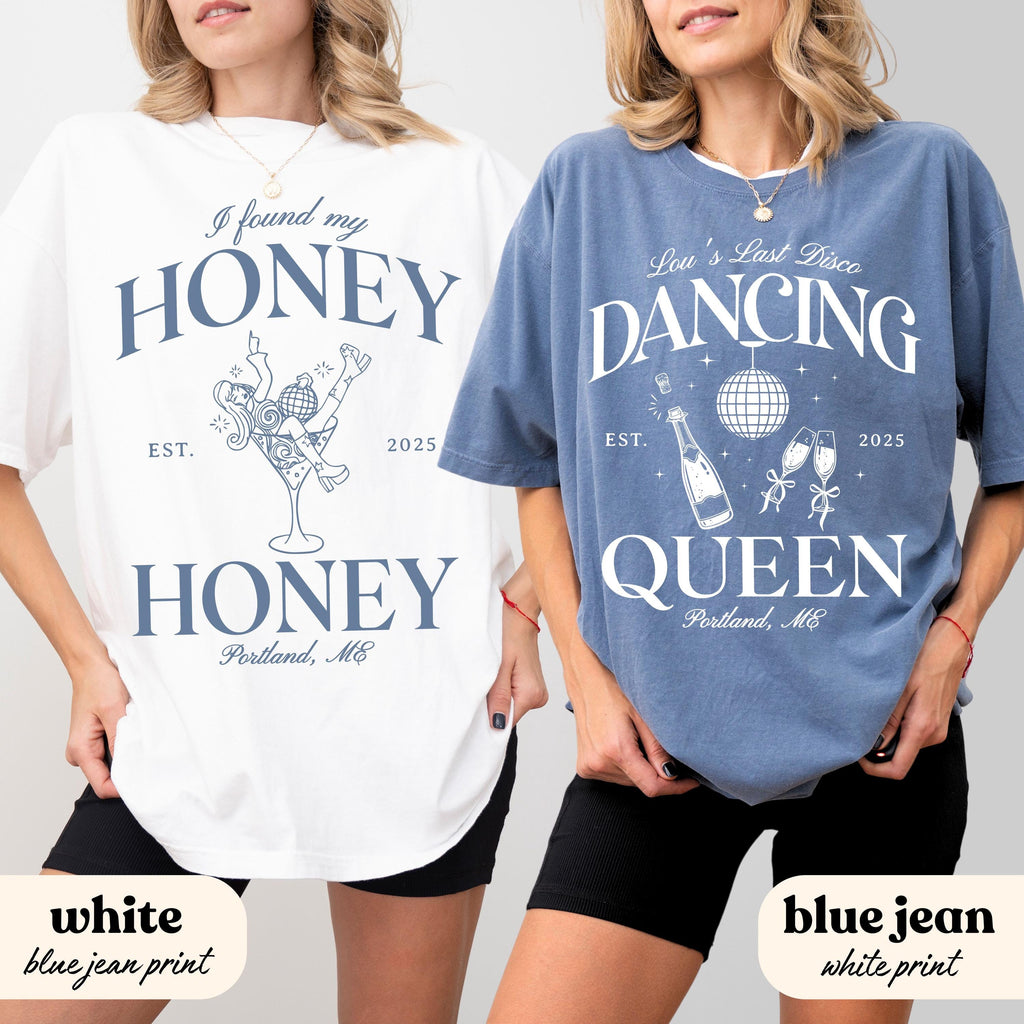 She Found Her Honey Bachelorette Shirts, Last Disco Bach Party Merch, Disco Bride Comfort Colors Bach, Dancing Queen Tee, Bridal Shower Gift