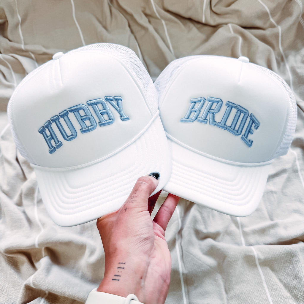 Personalized Bride Hat, Puff Embroidered Custom Bride to be gift - BRIDEF-EM