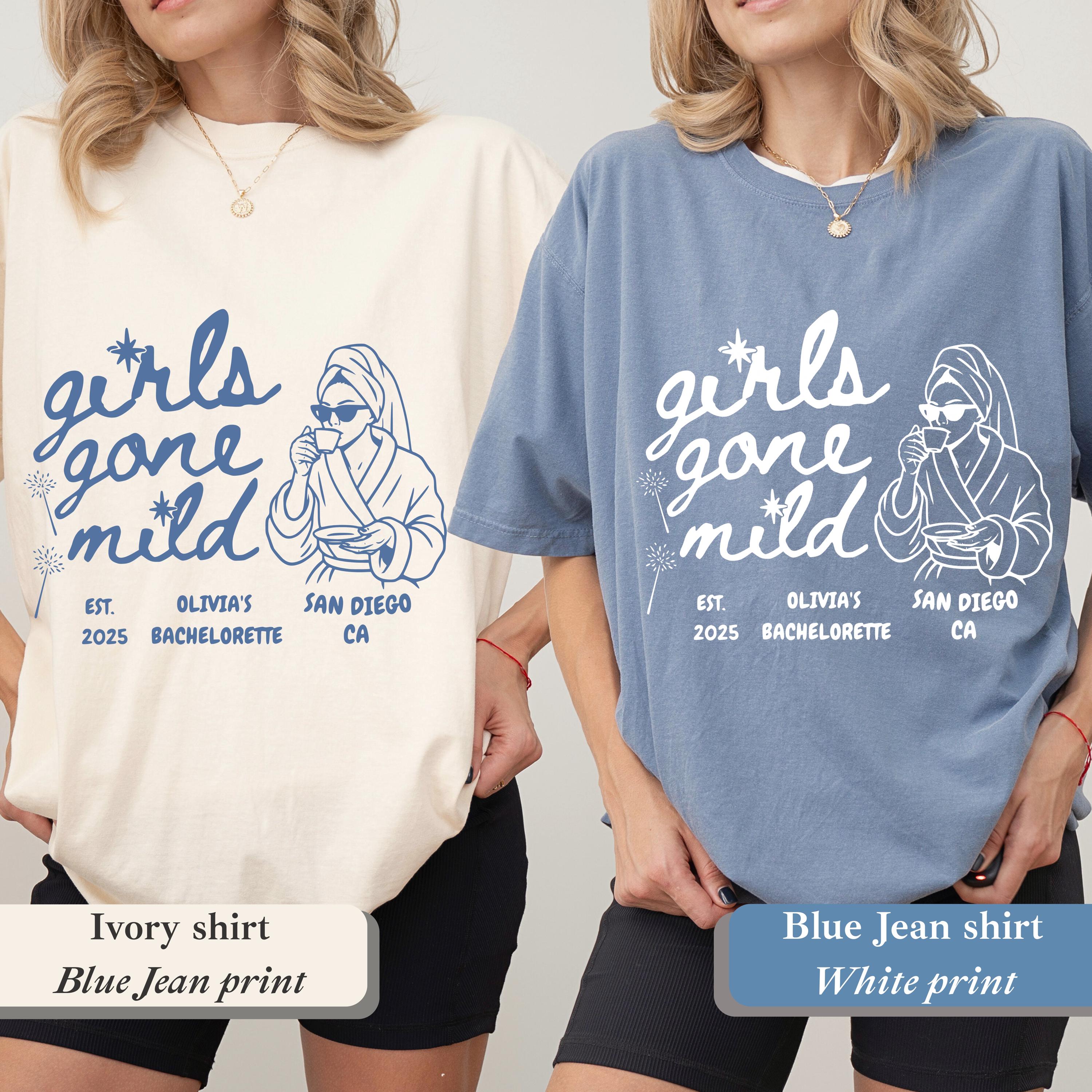 Girls Gone Mild Custom Bachelorette Shirt Spa Party PJS Weekend Girls Night
