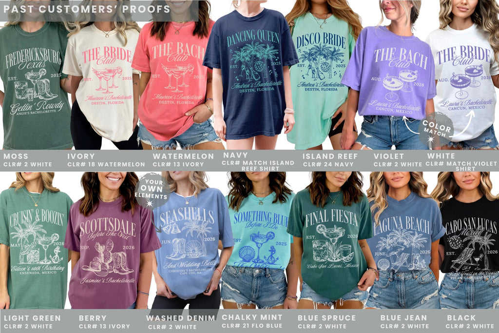 The Bach Club Shirt, Customized Name Bachelorette Comfort Colors Shirts, Luxury Wedding Party Tee, Personalized Bridal Cocktail Shirts
