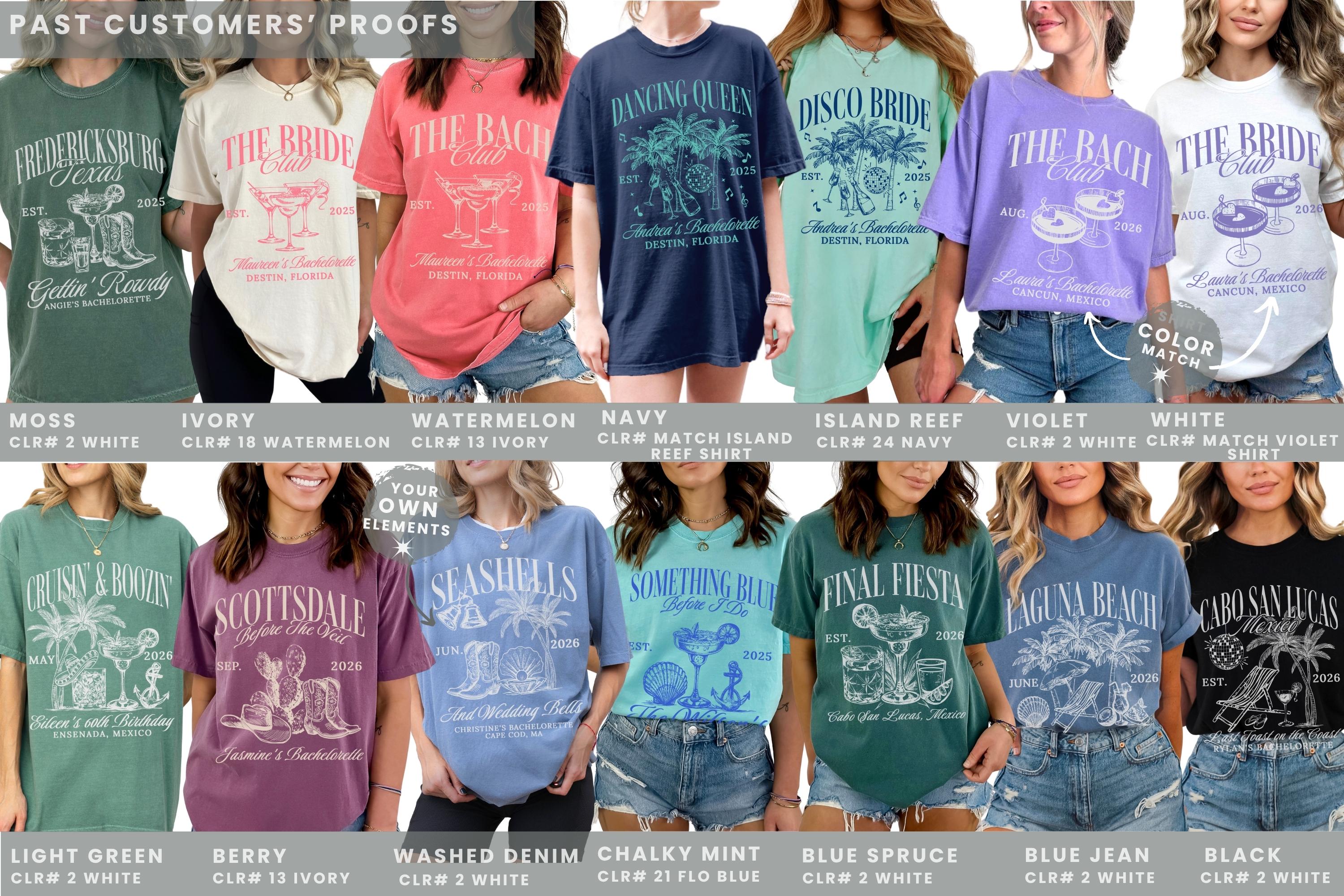 The Bach Club Shirt, Customized Name Bachelorette Comfort Colors Shirts, Luxury Wedding Party Tee, Personalized Bridal Cocktail Shirts