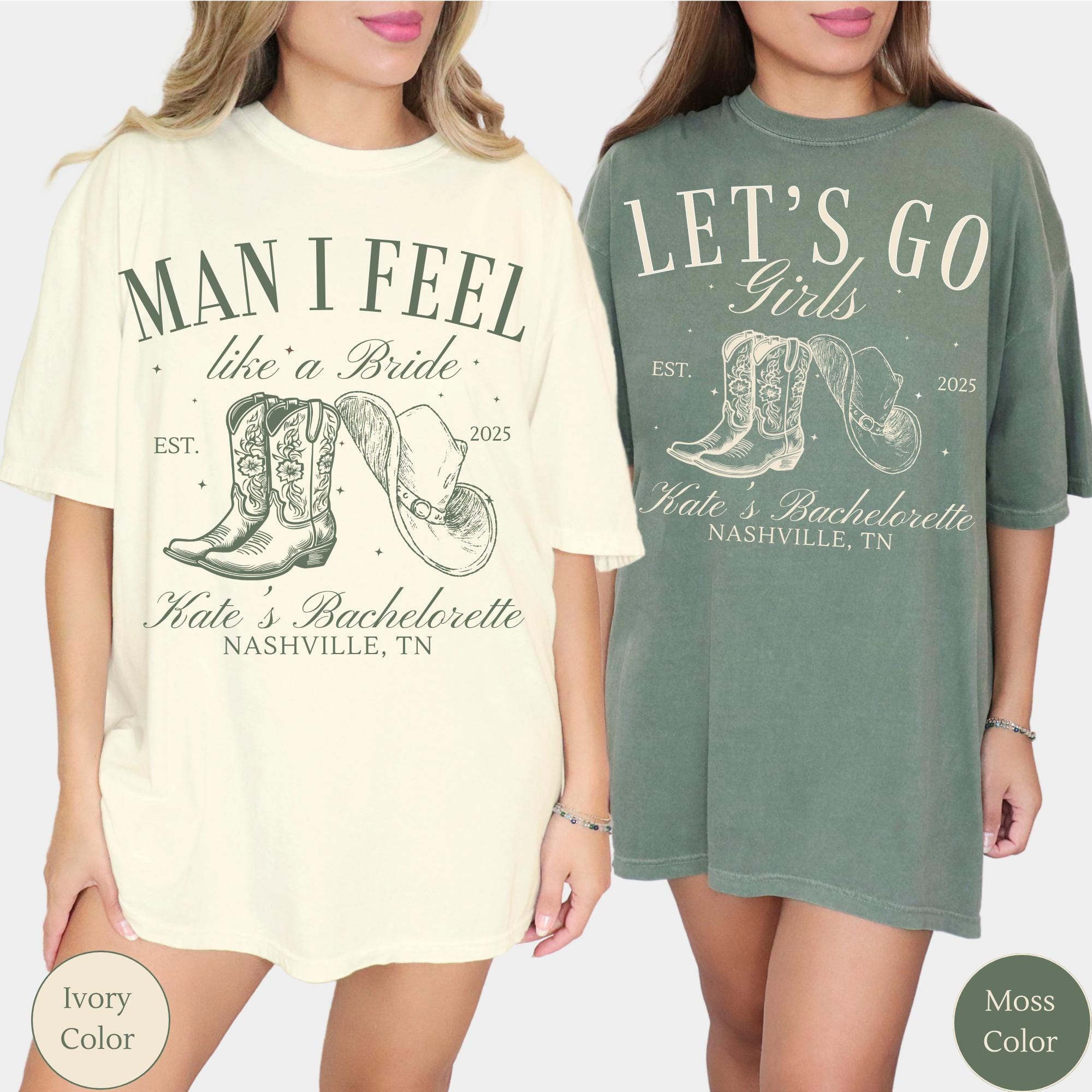 Bachelorette Party Shirts, Nashville Bachelorette, Man I Feel Like a Bride, Cowgirl Bach Party, Rodeo Bachelorette Shirts, Western Bride
