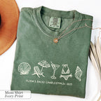 Custom Beach Bachelorette Comfort Colors Shirt: Coastal Bride Trip Tee