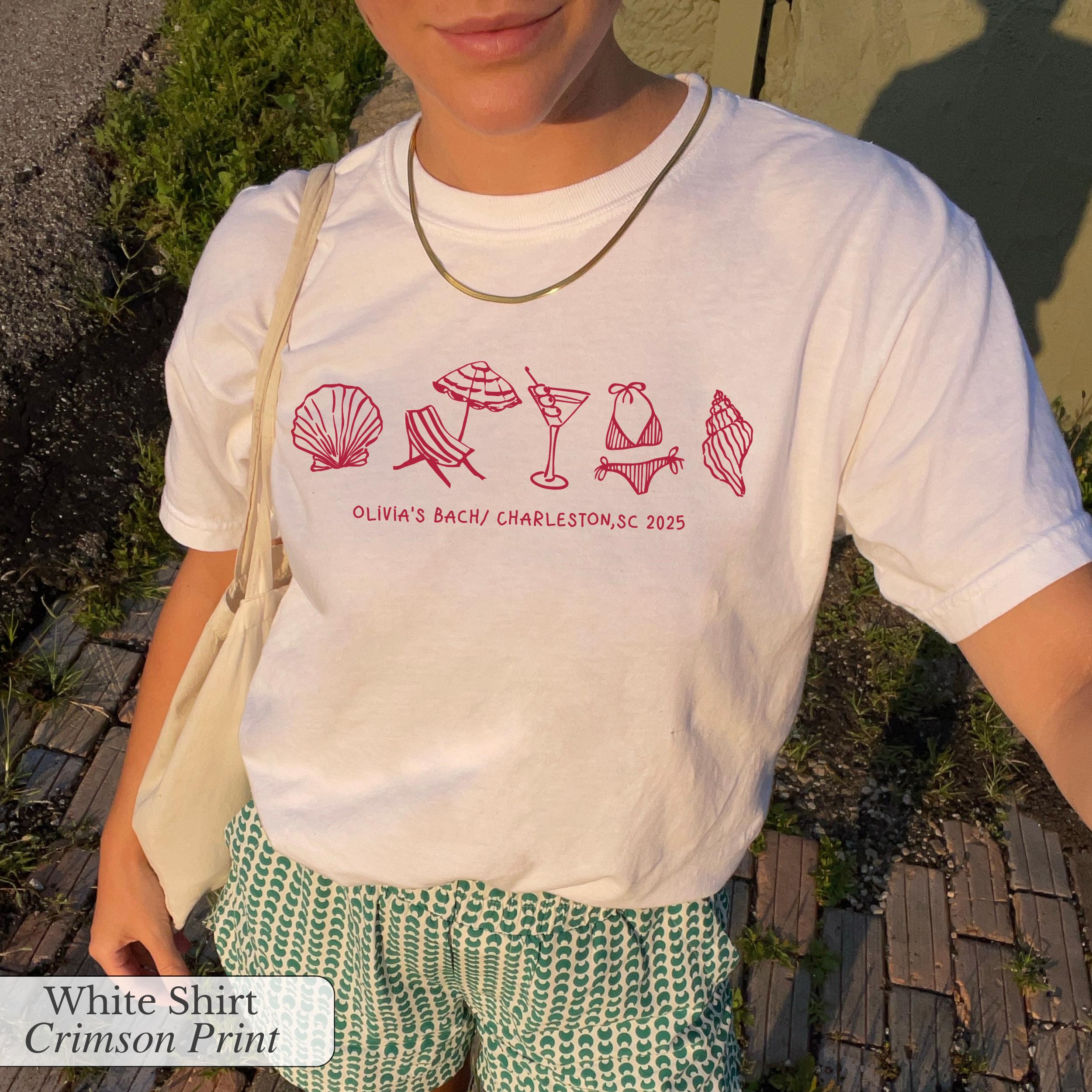 Custom Beach Bachelorette Comfort Colors Shirt: Coastal Bride Trip Tee