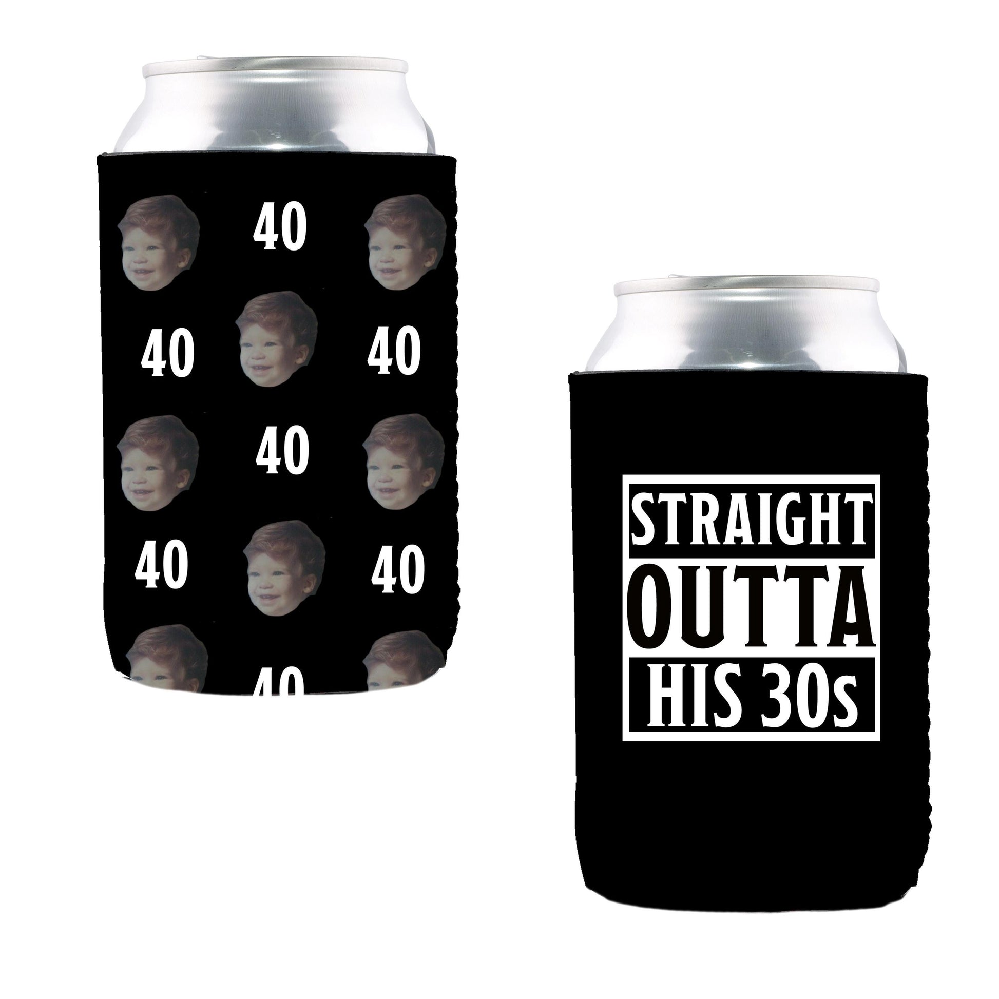 Custom Neoprene Can Cooler: Personalized Photo Beverage Holder, Party Favor
