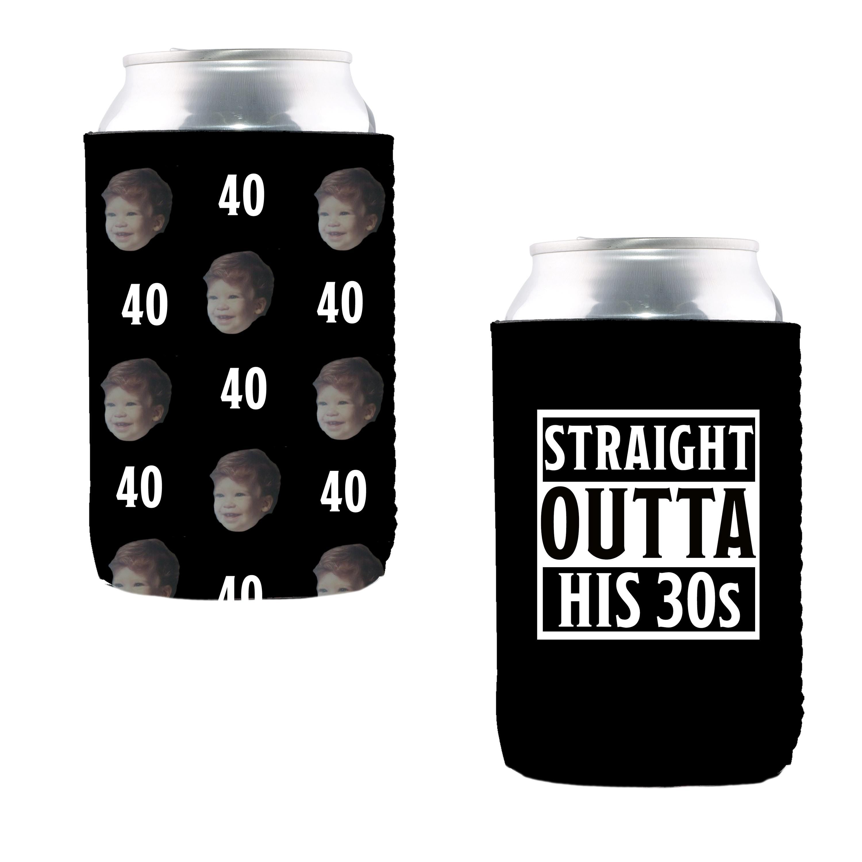 Custom Neoprene Can Cooler: Personalized Photo Beverage Holder, Party Favor