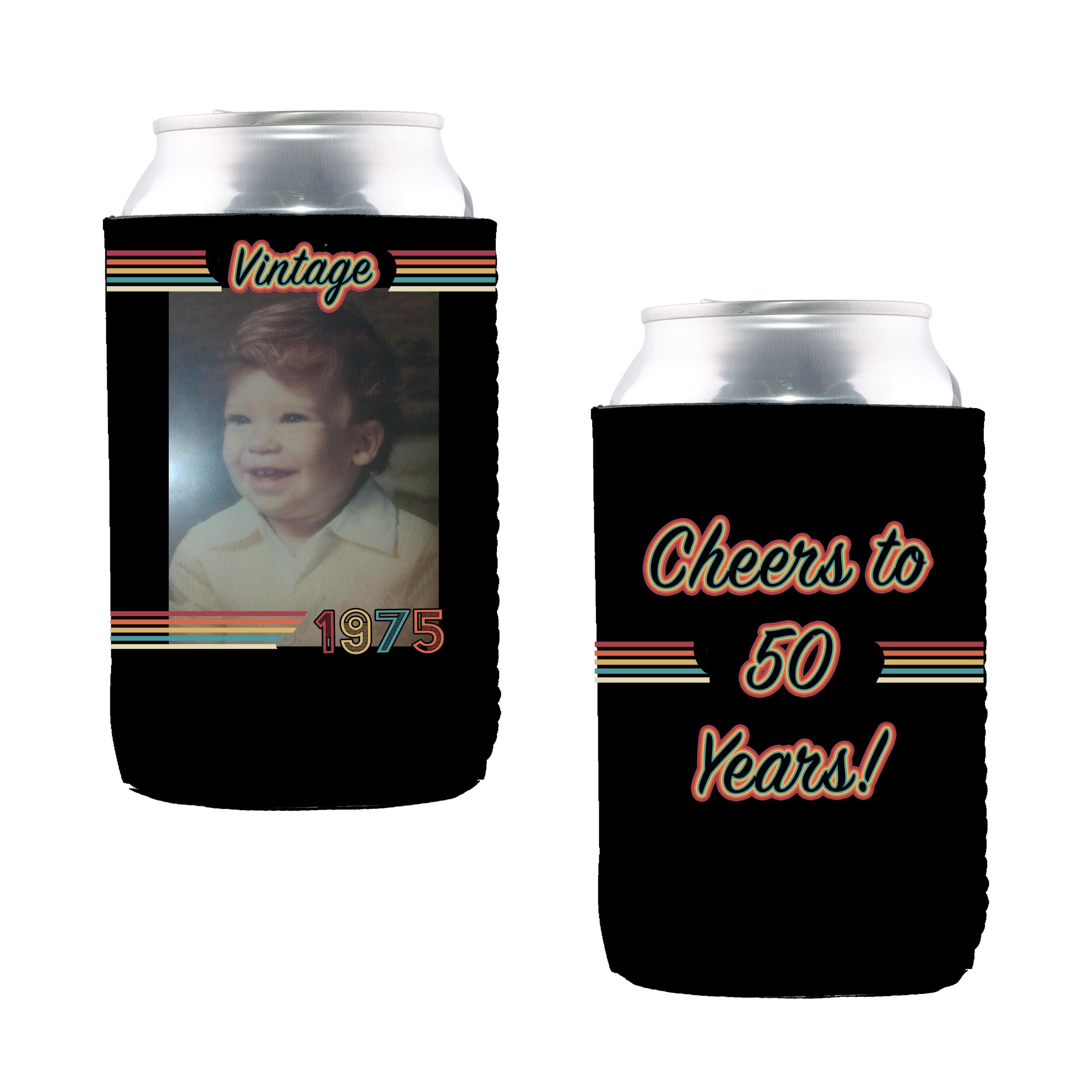 Custom Neoprene Can Cooler: Personalized Photo Beverage Holder, Party Favor