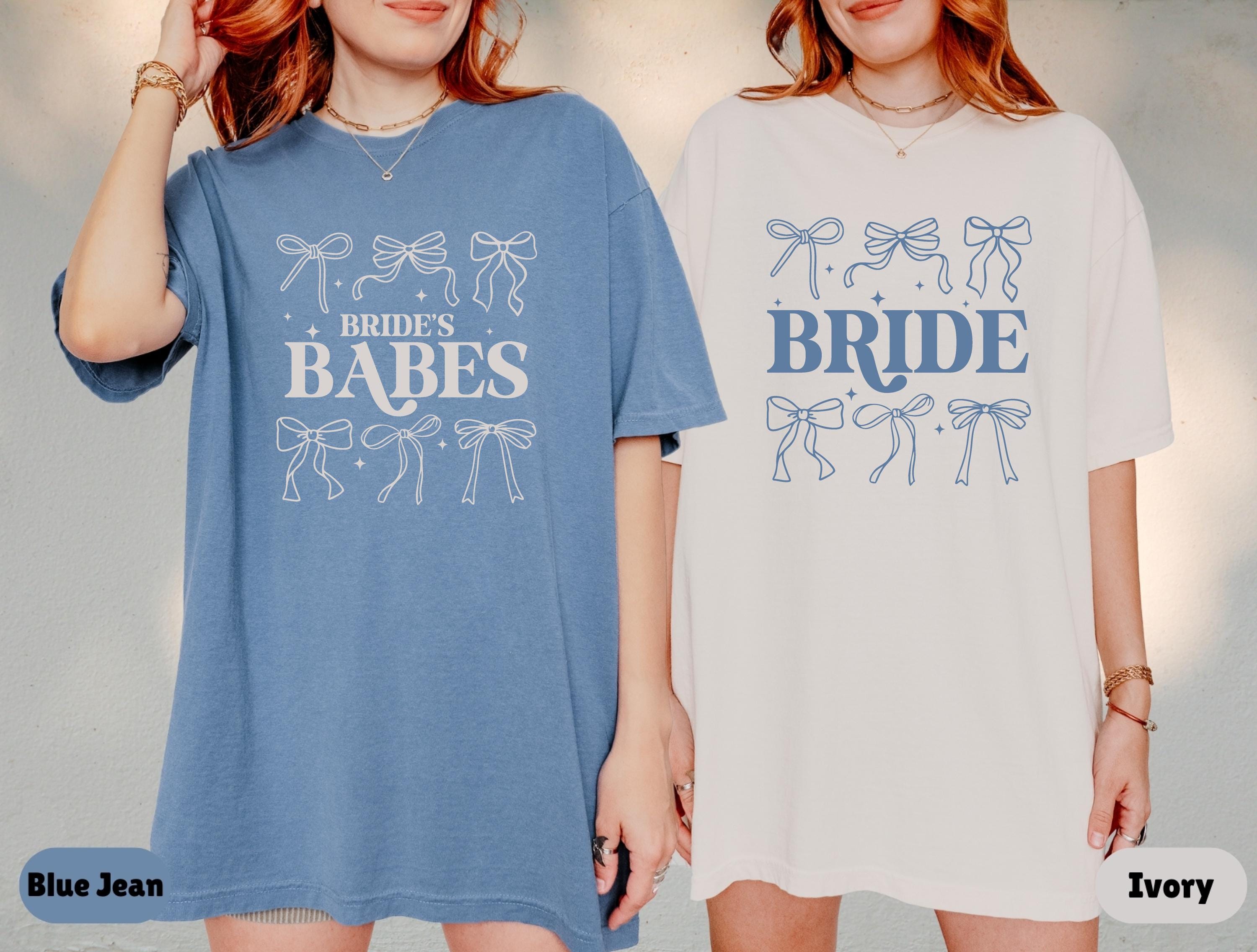 Comfort Colors® Bride's Babes Bridesmaid Shirts, Coquette Bachelorette Shirts, Bride Bows Tee, Bachelorette Party Shirts, Girly Bachelorette