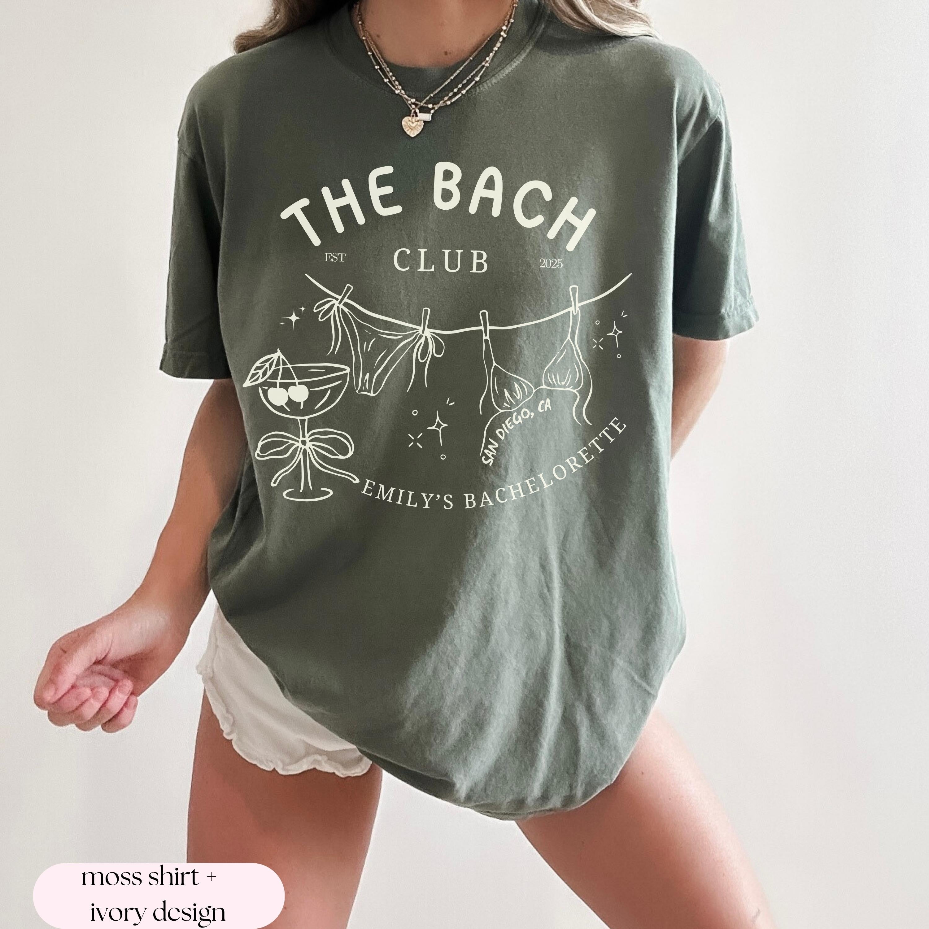 Custom Beach Bachelorette Shirts, Tequilla Final Fiesta Bachelorette Merch, Personalized The Bach Club Comfort Colors Shirts Girls Weekend