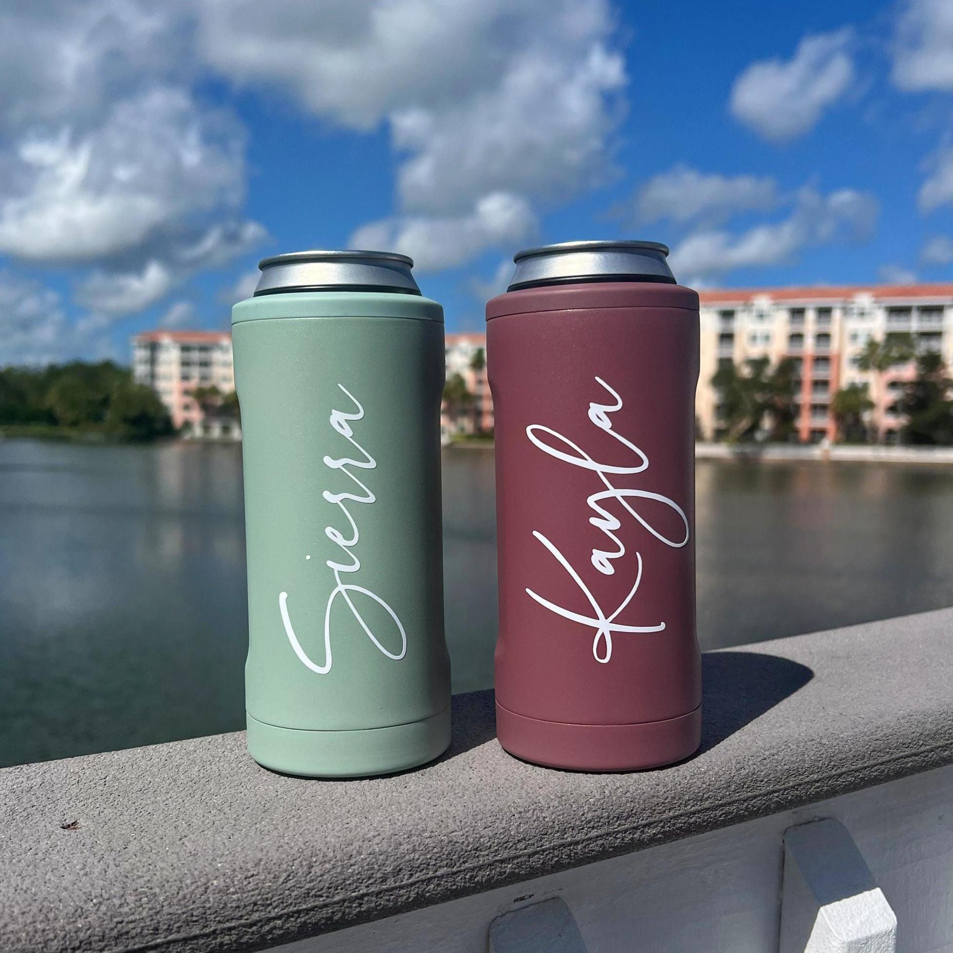 Personalized BruMate Slim Hopsulator Can Cooler Custom Insulated Stainless Steel Seltzer Holder Bridesmaid Gift Idea