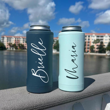 Personalized BruMate Slim Hopsulator Can Cooler Custom Insulated Stainless Steel Seltzer Holder Bridesmaid Gift Idea