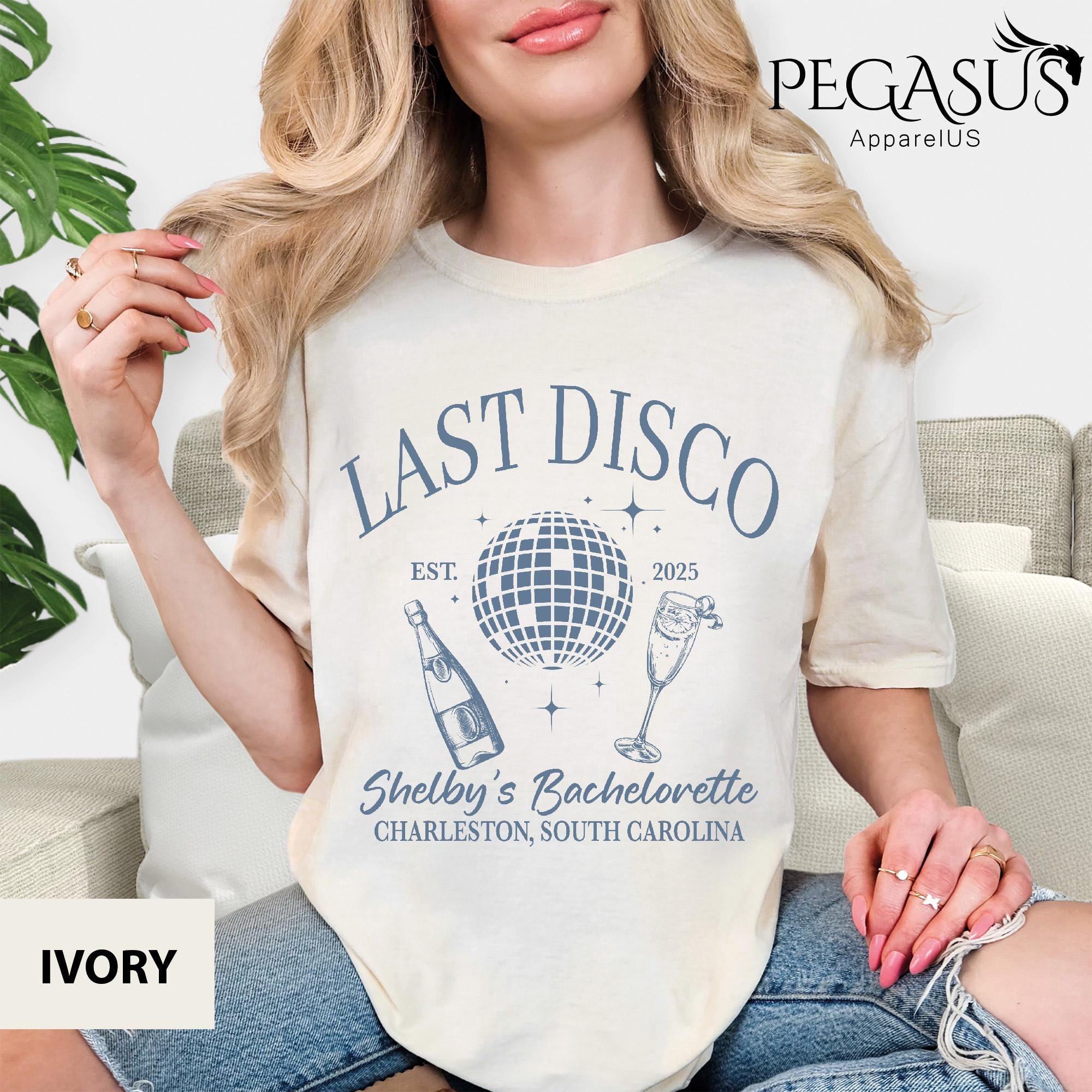 Comfort Colors® Last Disco Bachelorette Shirts, Disco Bride Custom Shirt, Personalized Bachelorette Shirts