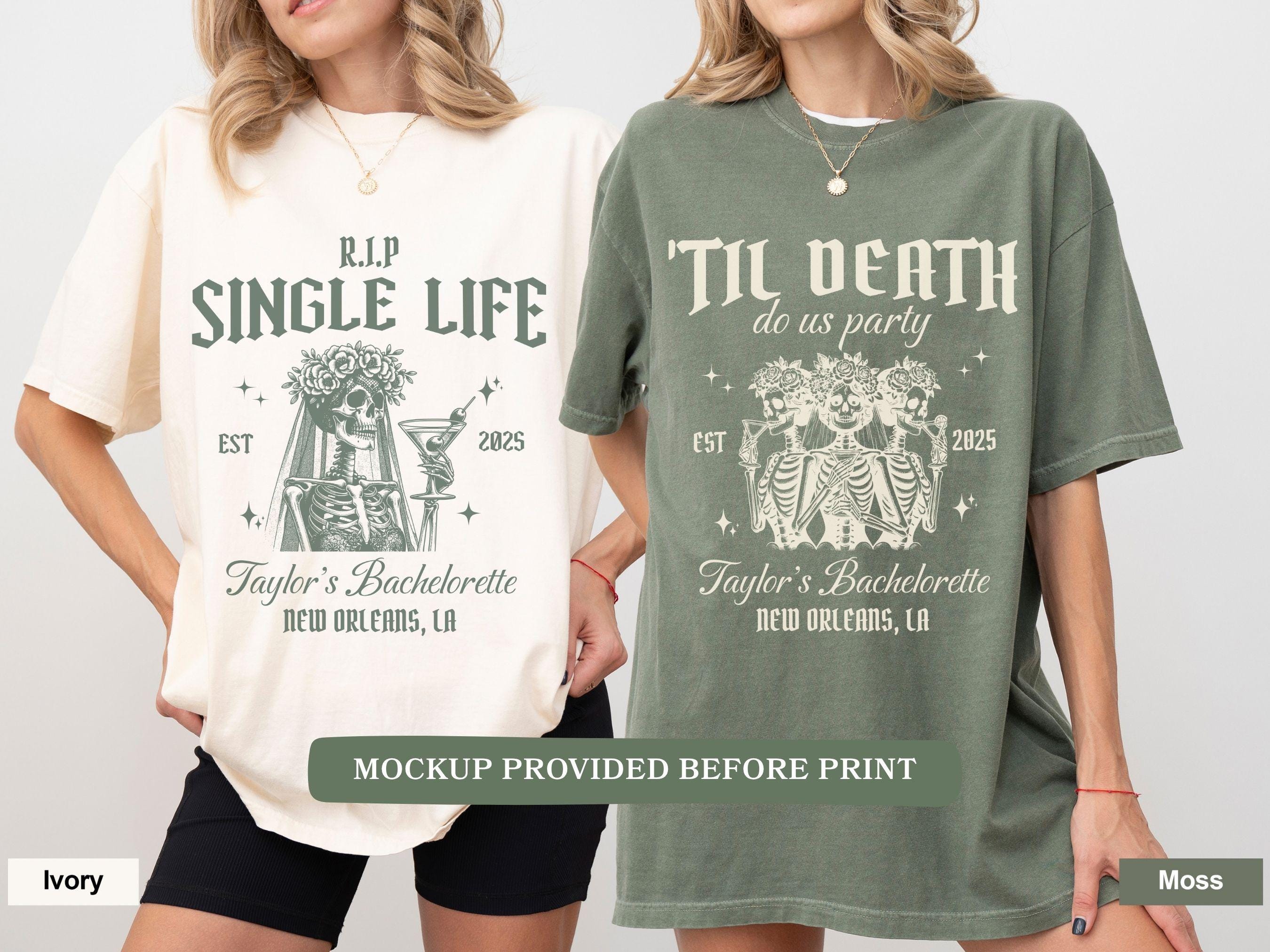 Til Death Do Us Party T-Shirt, Halloween Bachelorette, Gothic Bride