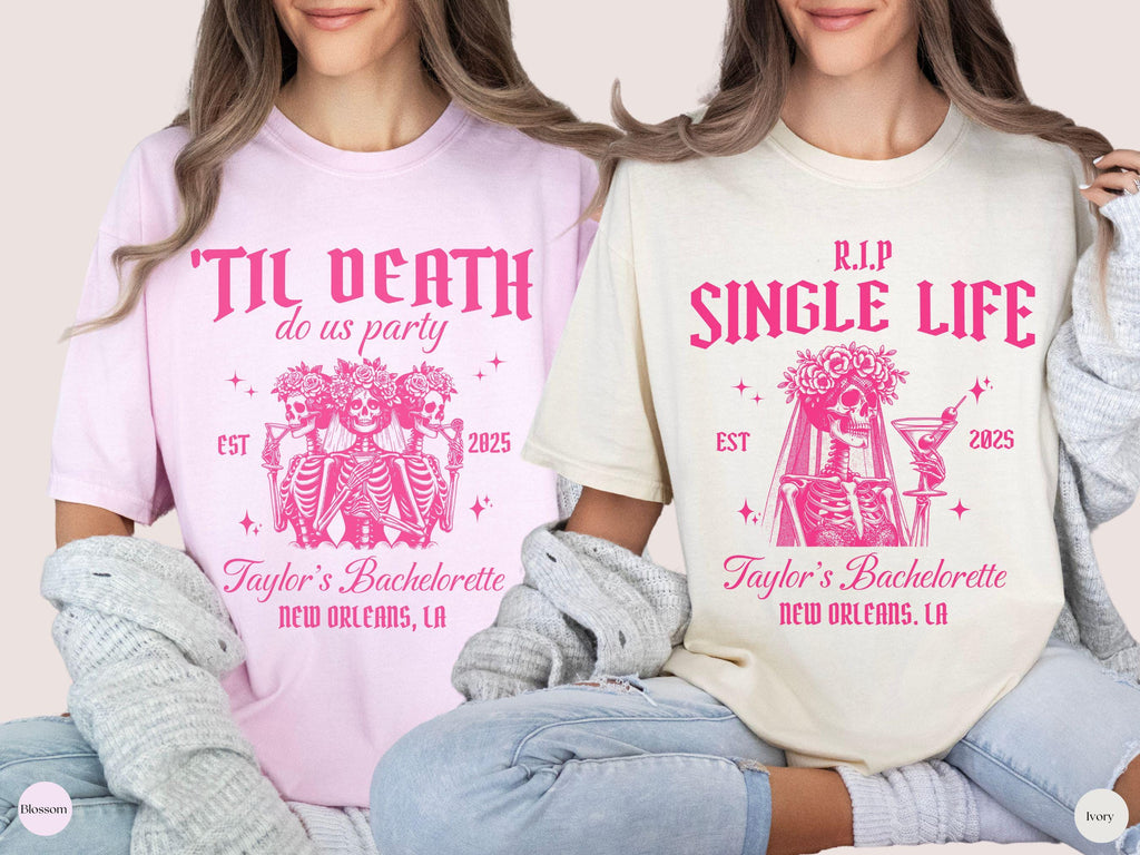 Til Death Do Us Party T-Shirt, Halloween Bachelorette, Gothic Bride