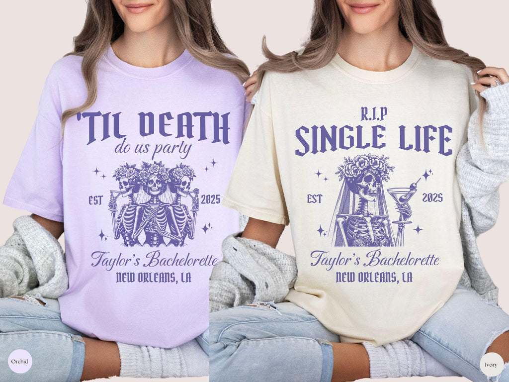 Til Death Do Us Party T-Shirt, Halloween Bachelorette, Gothic Bride