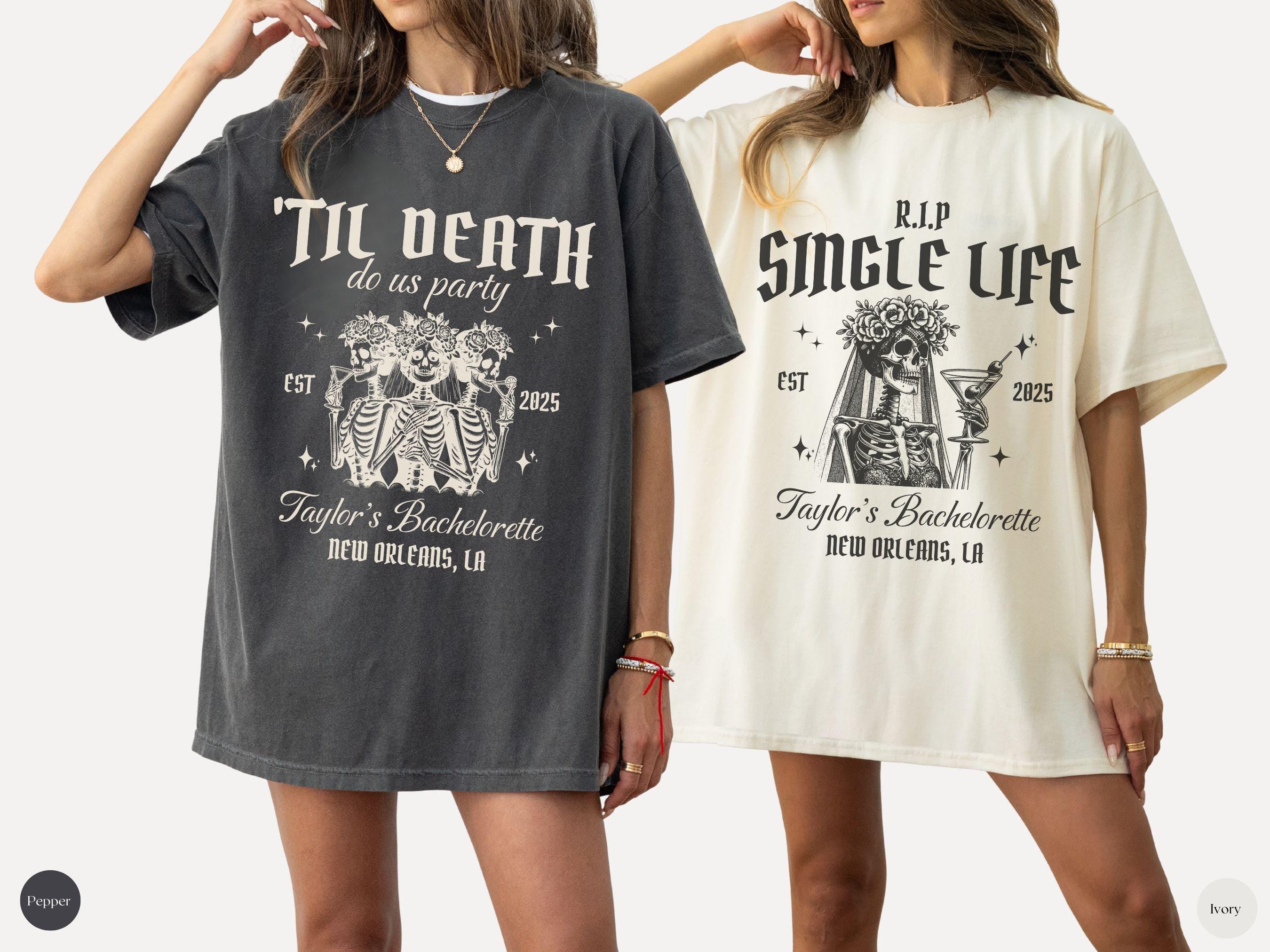 Til Death Do Us Party T-Shirt, Halloween Bachelorette, Gothic Bride