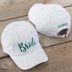 Custom Embroidered Bride Hat – White Baseball Cap for Bridal Party – Bachelorette Party Gift – Personalized Trucker Hat for Bride to Be
