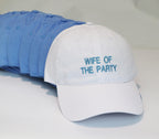 Custom Embroidered Bachelorette Party Hats: Wife of the Party, Bride & Squad