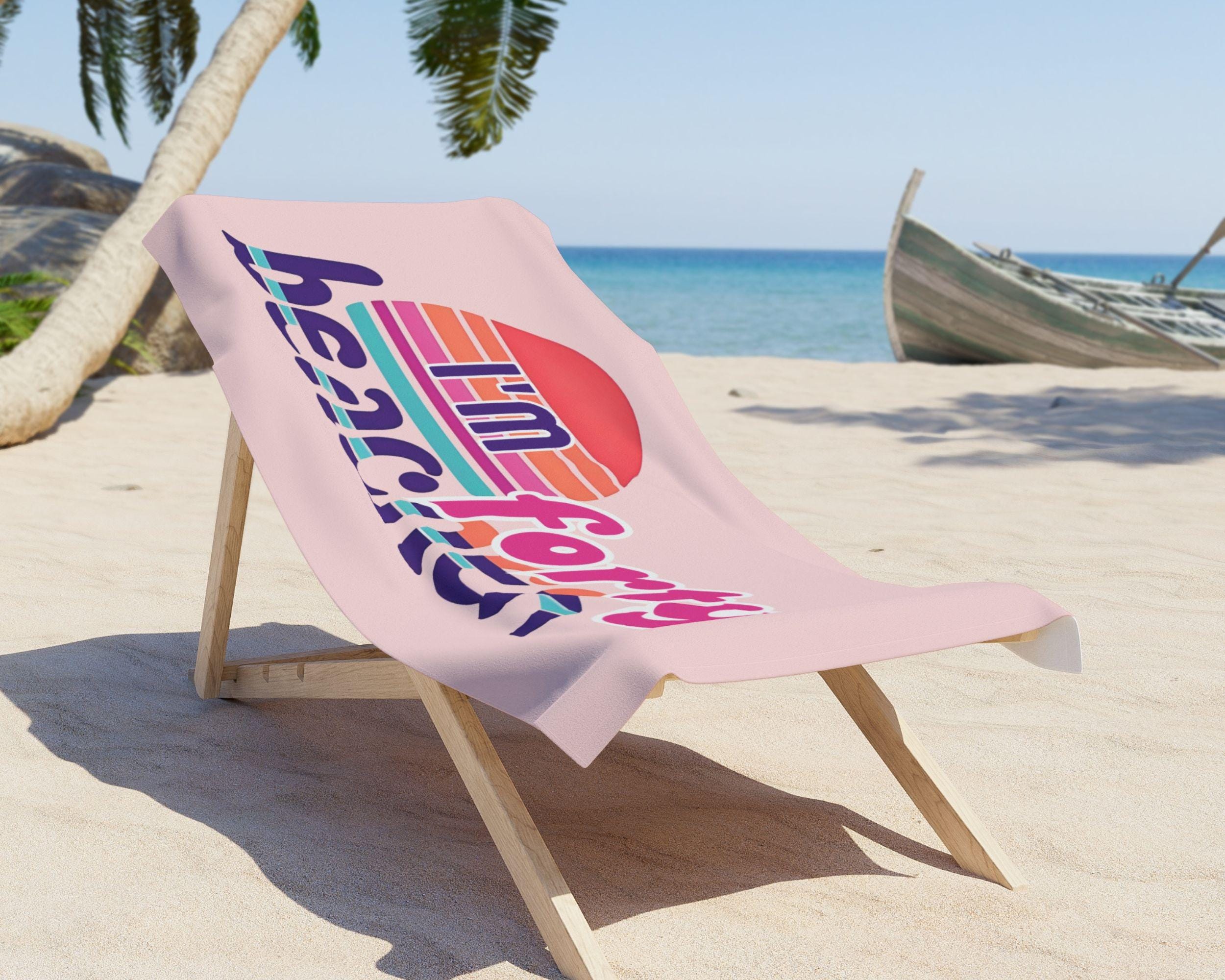 40th Birthday Beach Towel, I'm Forty Beaches 40th Birthday Gift For Her, Retro Pool Towel, 40th Birthday Present, Summer Birthday Trip Gifts