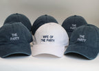 Custom Embroidered Bachelorette Party Hats: Wife of the Party, Bride & Squad