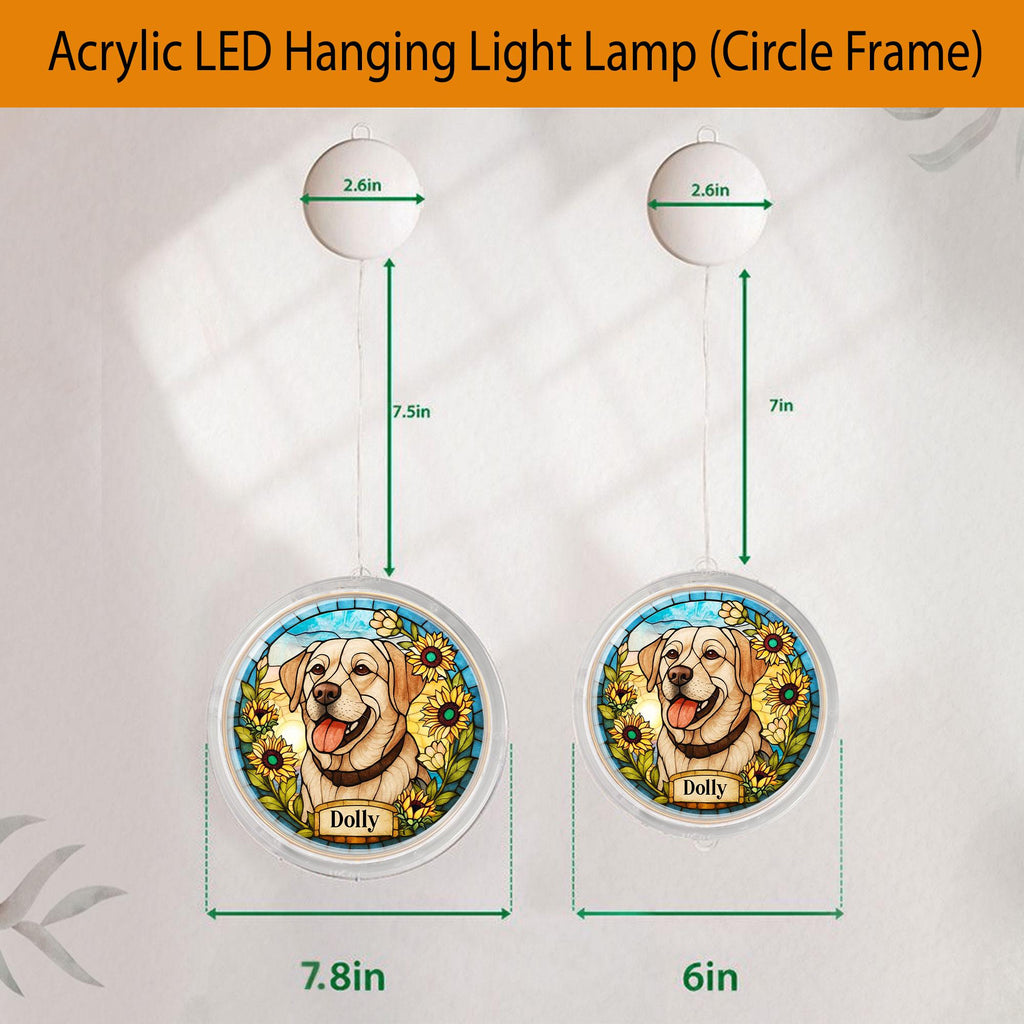 New! Custom Pet Portrait LED Hanging Light Lamp, Loss of Dog Gift, Puppy Loss Gift, Pet Memorial Gift, Puppy Loss Gift, Christmas Decor 2025