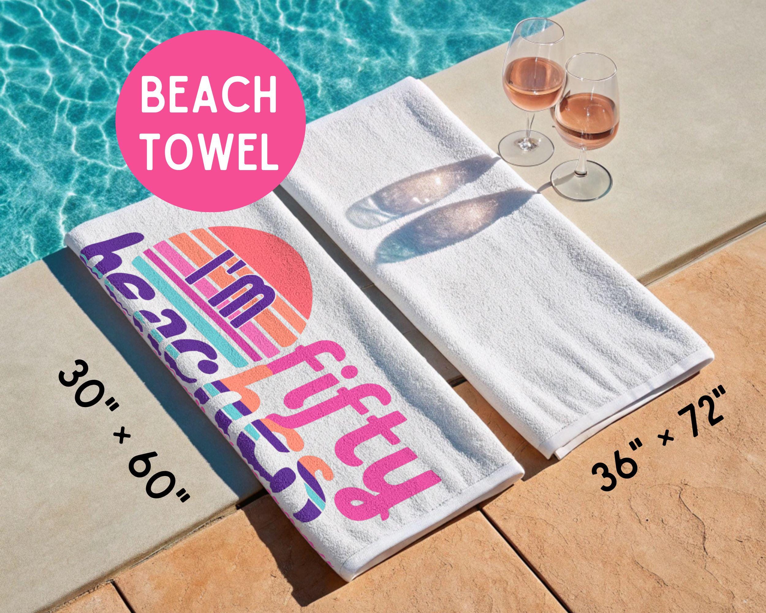 40th Birthday Beach Towel, I'm Forty Beaches 40th Birthday Gift For Her, Retro Pool Towel, 40th Birthday Present, Summer Birthday Trip Gifts