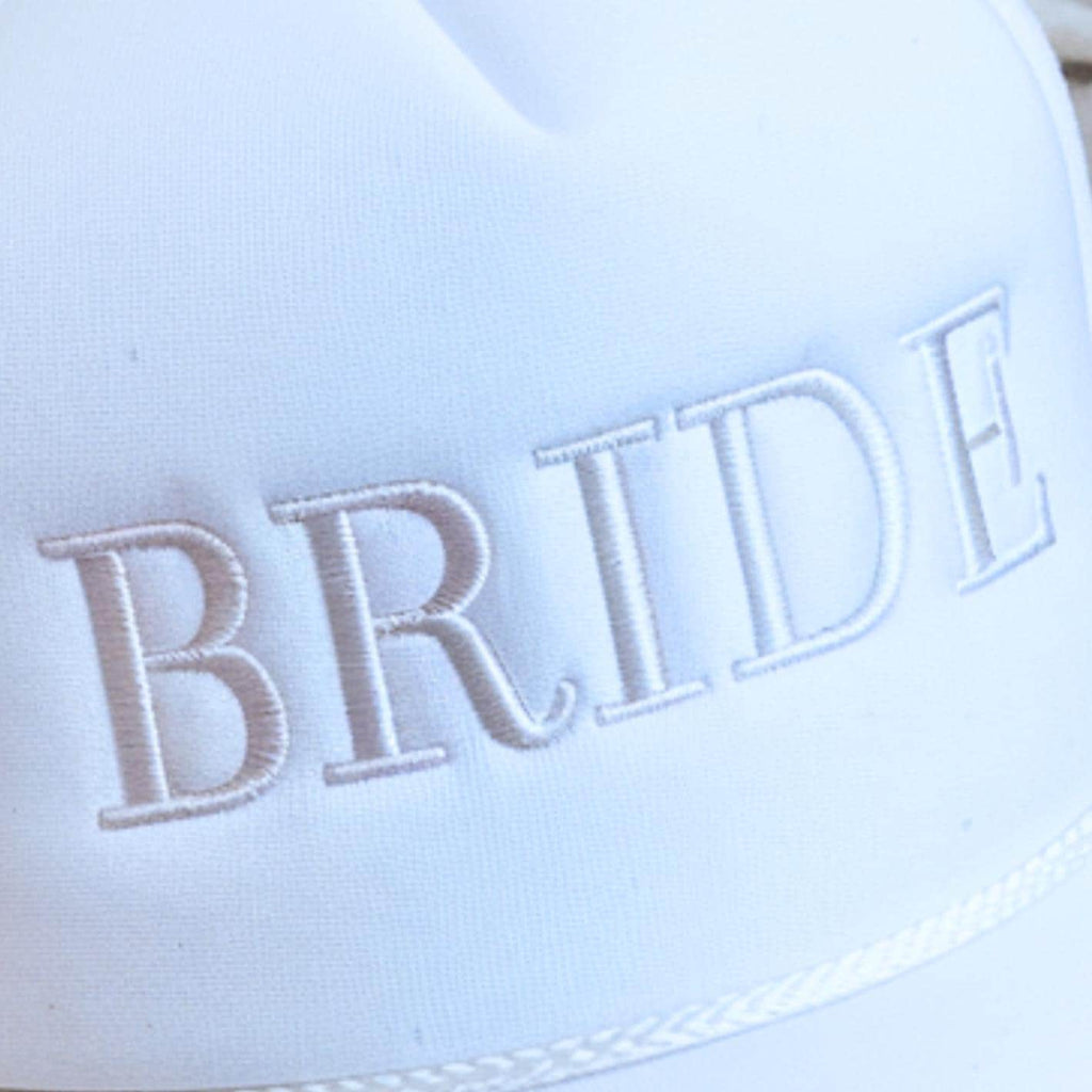 Bride Embroidered Trucker Hat: Bachelorette Party Bridal Shower