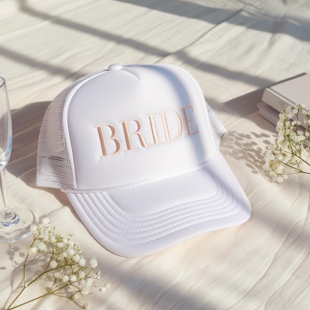 Bride Embroidered Trucker Hat: Bachelorette Party Bridal Shower