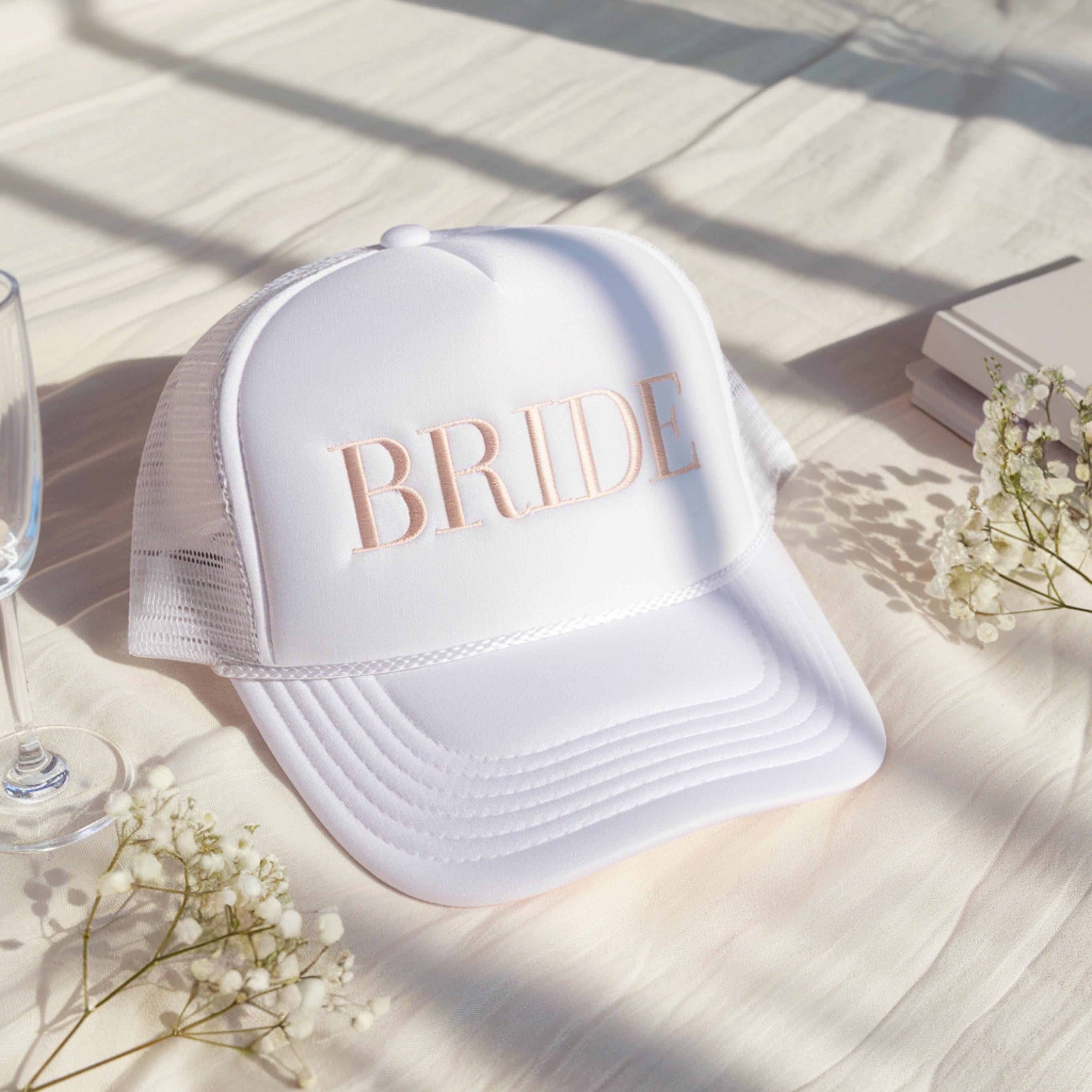 Bride Embroidered Trucker Hat: Bachelorette Party Bridal Shower