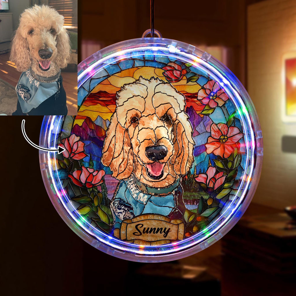 New! Custom Pet Portrait LED Hanging Light Lamp, Loss of Dog Gift, Puppy Loss Gift, Pet Memorial Gift, Puppy Loss Gift, Christmas Decor 2025