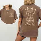 Comfort Colors® A Bride in a Tini Bit Custom Bride Shirt, Espresso Martini Themed Future Mrs Tee Tini Bit Engaged, Bridal Shower Gift Fiance
