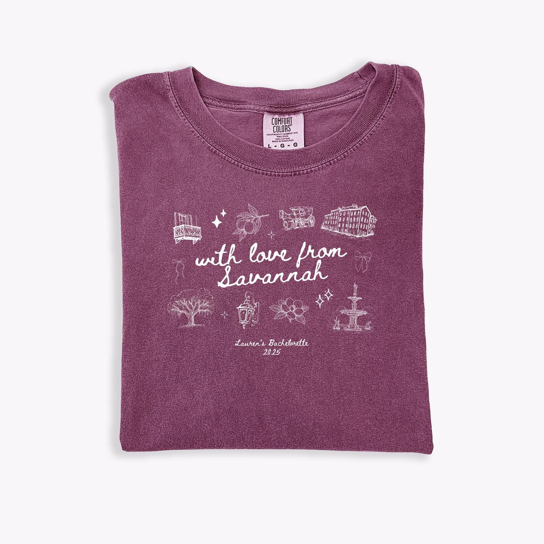 Personalized Charleston Bachelorette Comfort Colors® T-shirt Bachelorette Party Matching Shirts Bridal Gift For Bride Custom Bachelorette