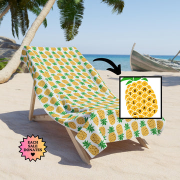 Subtle Trump is the Worst Pineapple Beach Towel, Funny Political Towel, Tropical Pool Towel, Summer Beach Accessory, Liberal Gift, FDT Towel