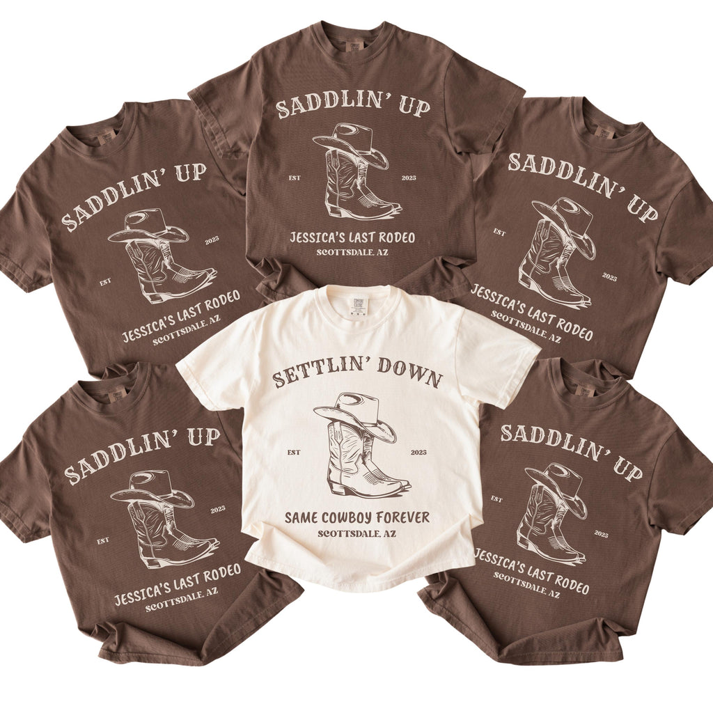 Custom Last Rodeo Bachelorette Tee: Cowgirl Bridal Party Shirt