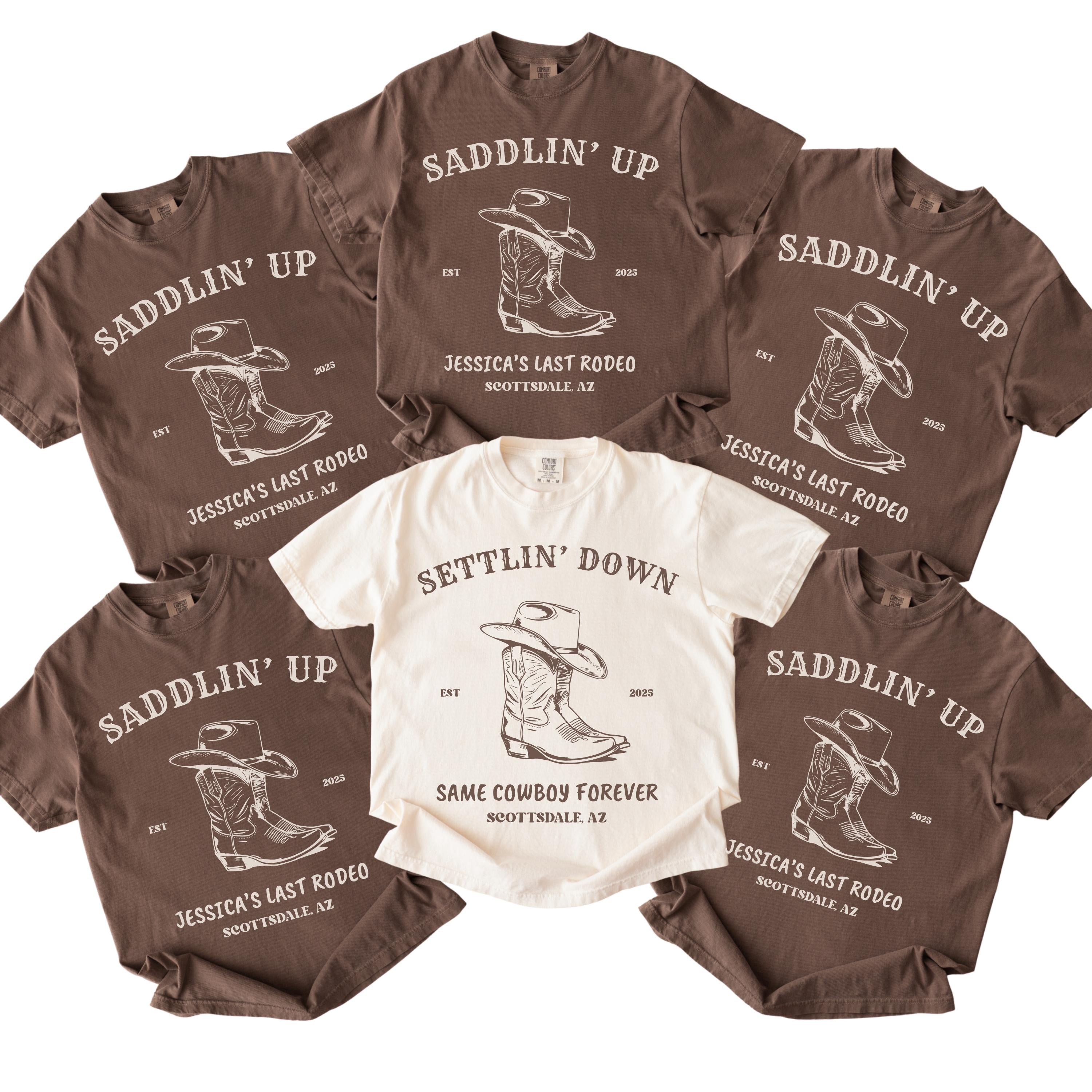 Custom Last Rodeo Bachelorette Tee: Cowgirl Bridal Party Shirt