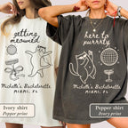 Getting Meowied Bachelorette Shirt: Funny Cat Lovers Bride Party Tee