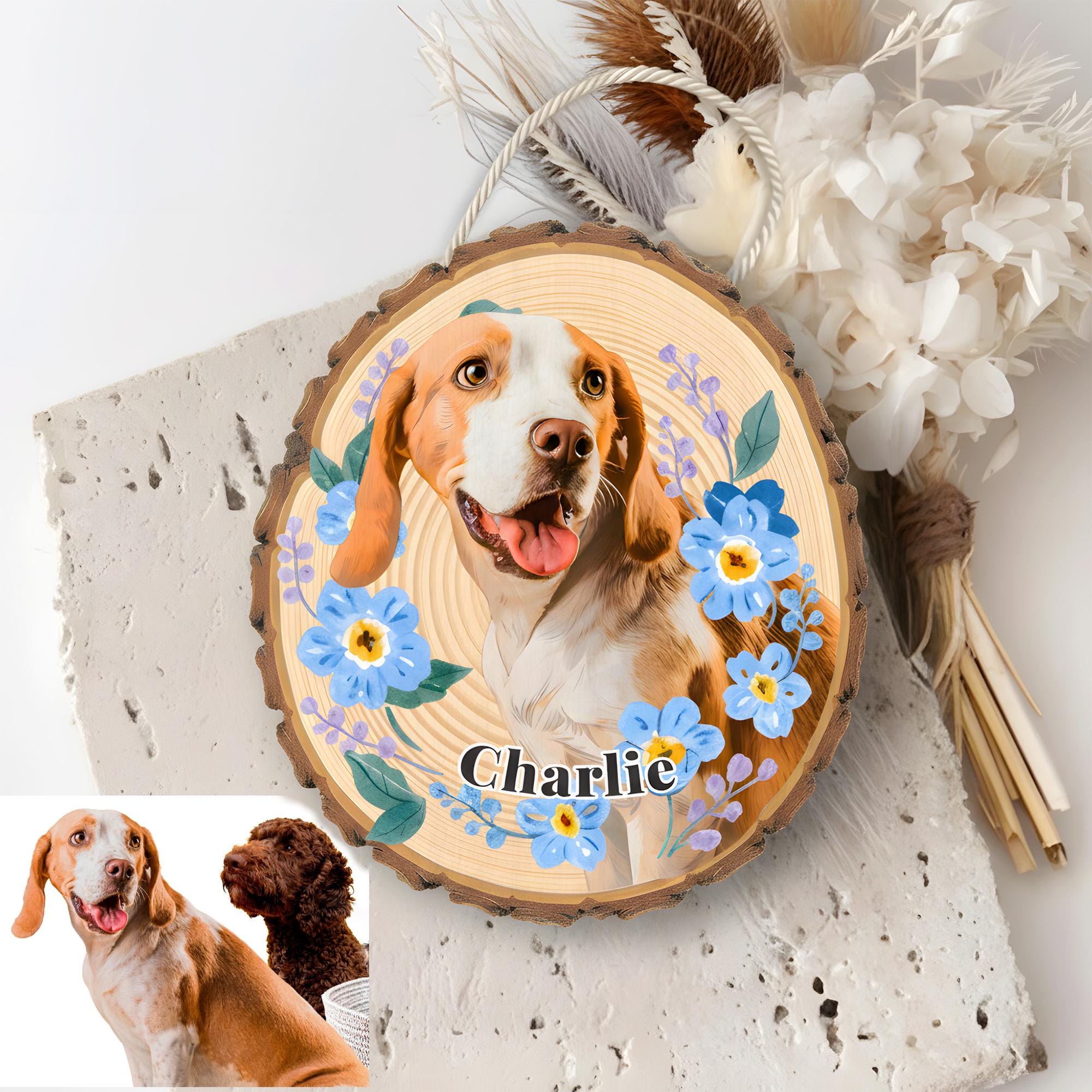 Custom Pet Portrait Wall Art, Pet Memorial Gift, Custom Guinea Pig Portrait Wooden Hanging, Pet Loss Sympathy Gift, Hamster Memorial Gift