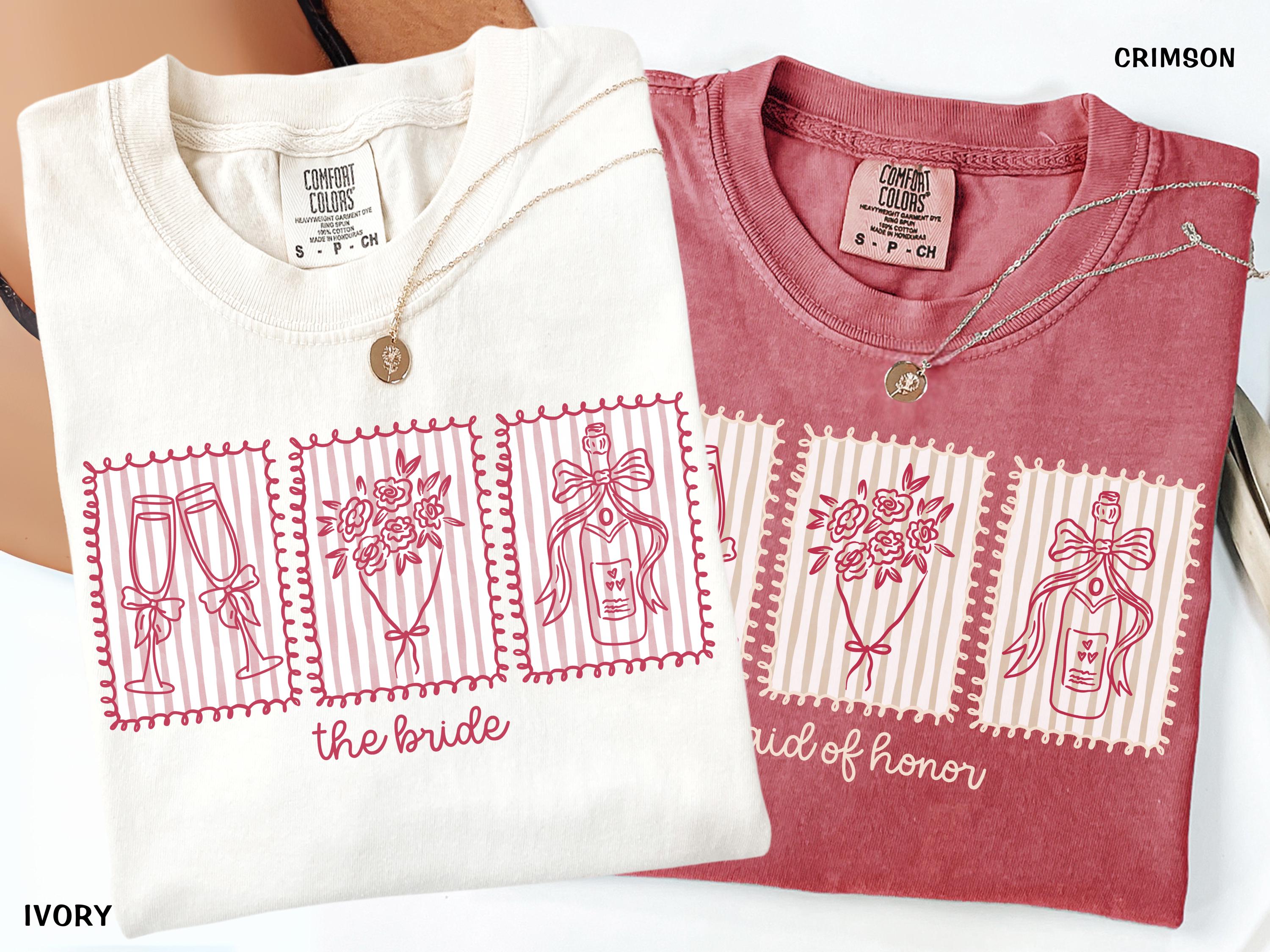 Comfort Colors® Bridal Party Shirts, Bridesmaid Proposal Gift, Personalized Maid Of Honor Tee, Bachelorette Getting Ready Outfit