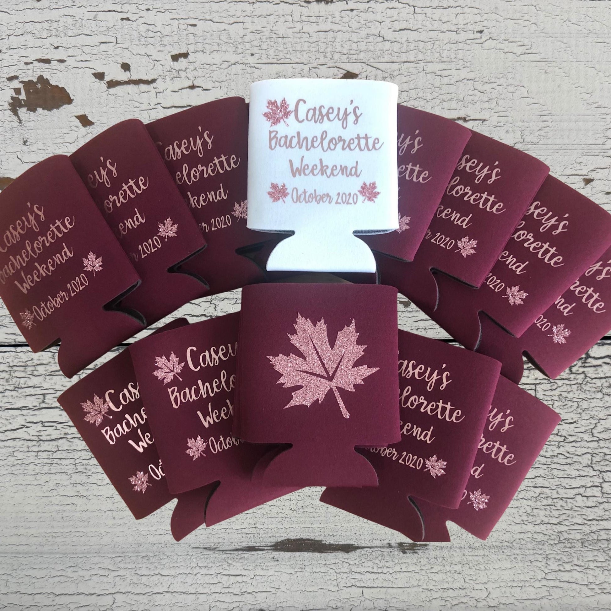 Custom Can Coolers: Personalized Wedding, Bachelorette Party Favors